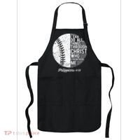 Christian Baseball I Can Do All Things Philippians 4 13 Funny Gift Apron thumb 0