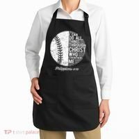 Christian Baseball I Can Do All Things Philippians 4 13 Funny Gift Apron thumb 2