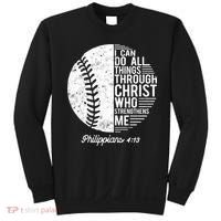 Christian Baseball I Can Do All Things Philippians 4 13 Funny Gift Sweatshirt thumb 0