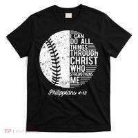 Christian Baseball I Can Do All Things Philippians 4 13 Funny Gift T-Shirt thumb 0