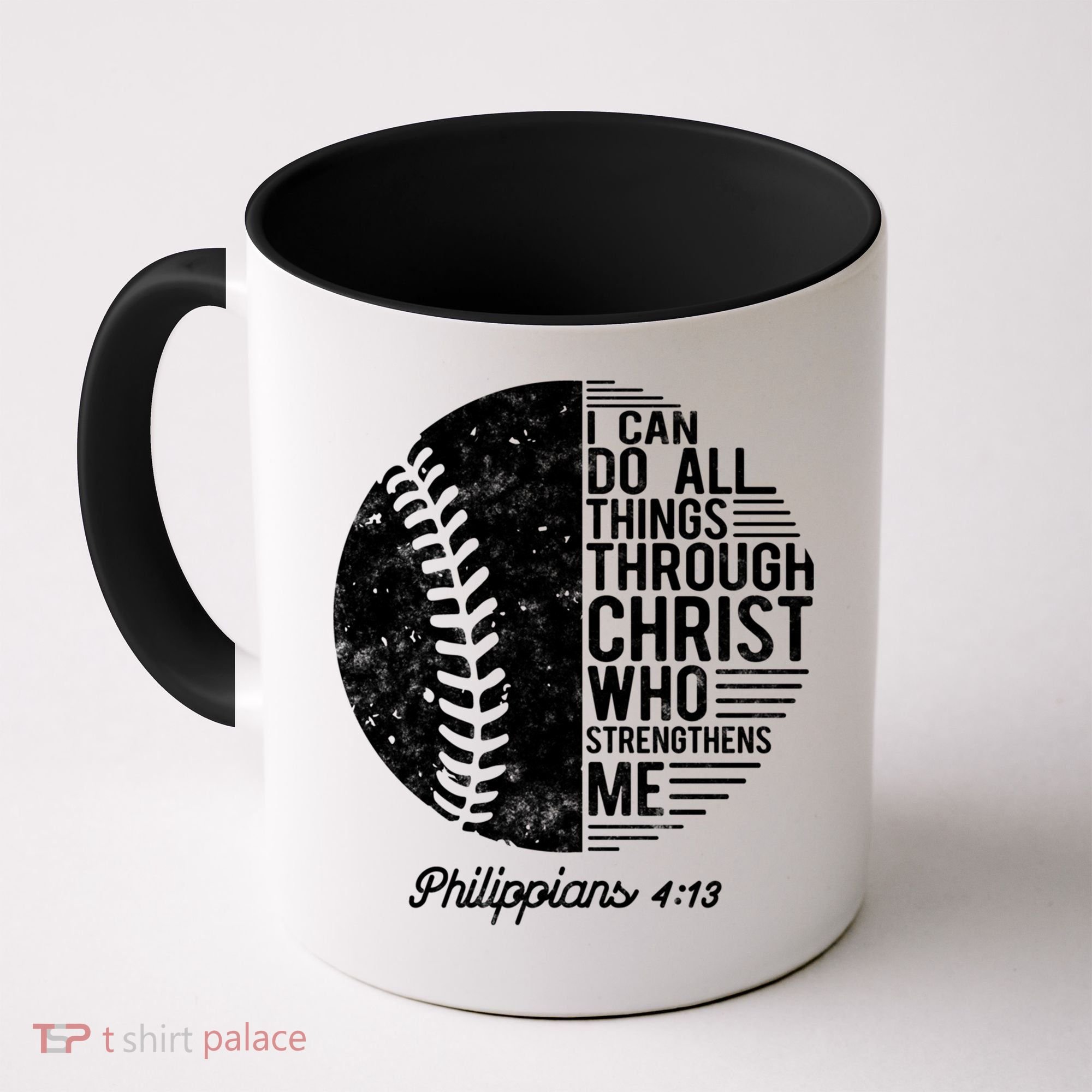 Christian Baseball I Can Do All Things Philippians 4 13 Funny Gift Coffee Mug