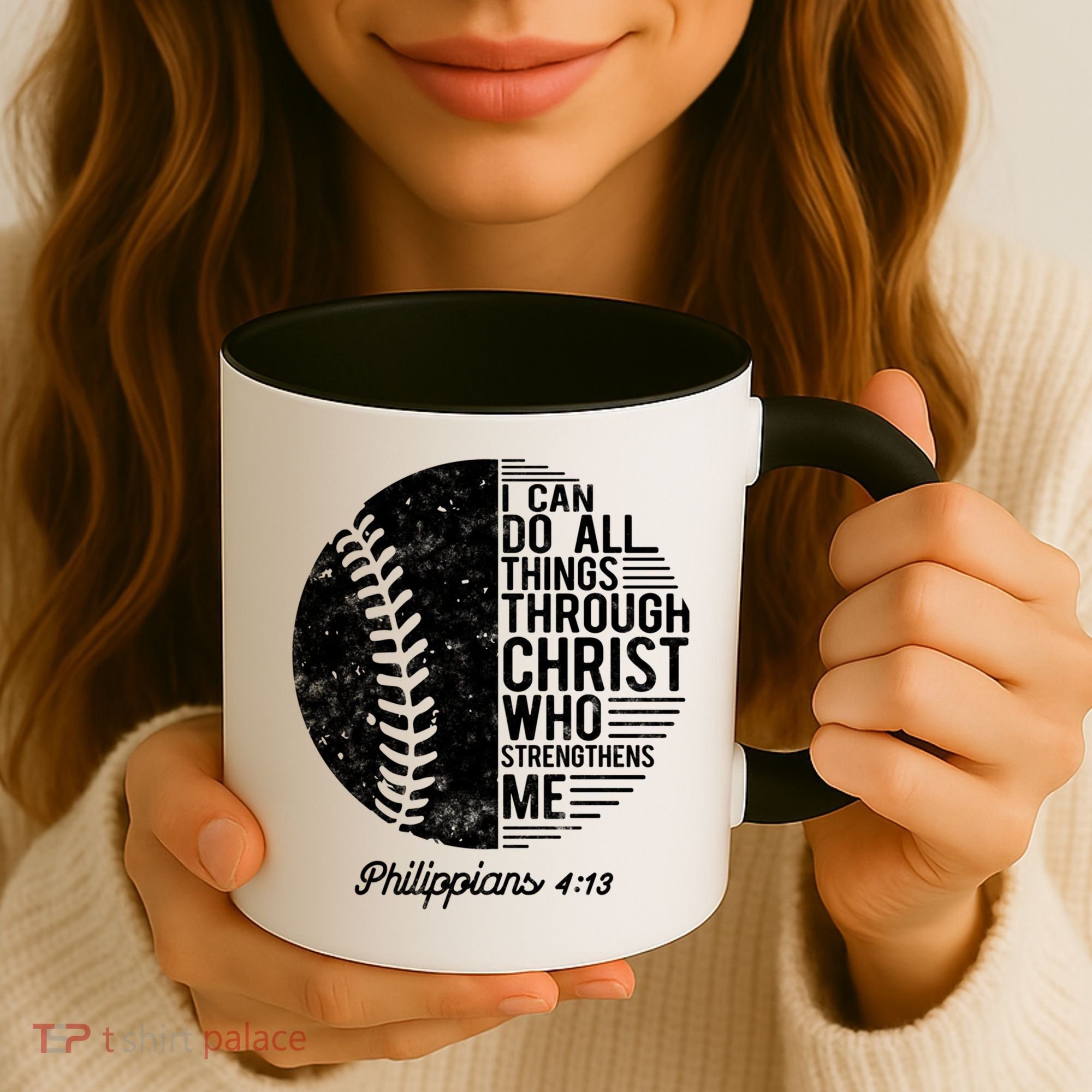 Christian Baseball I Can Do All Things Philippians 4 13 Funny Gift Coffee Mug