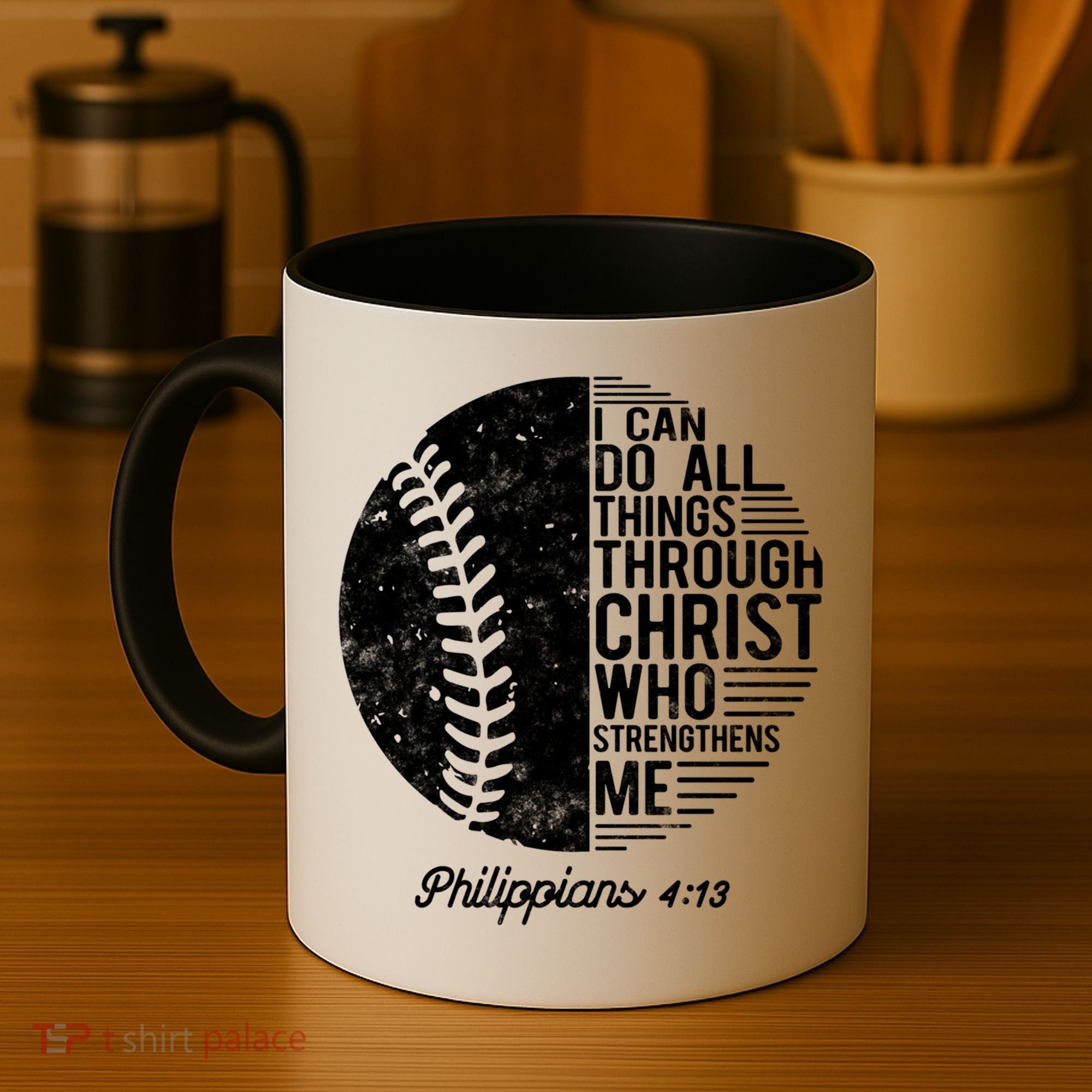 Christian Baseball I Can Do All Things Philippians 4 13 Funny Gift Coffee Mug