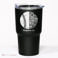 Christian Baseball I Can Do All Things Philippians 4 13 Funny Gift Tumbler thumb 0