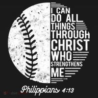 Christian Baseball I Can Do All Things Philippians 4 13 Funny Gift Mousepad thumb 1