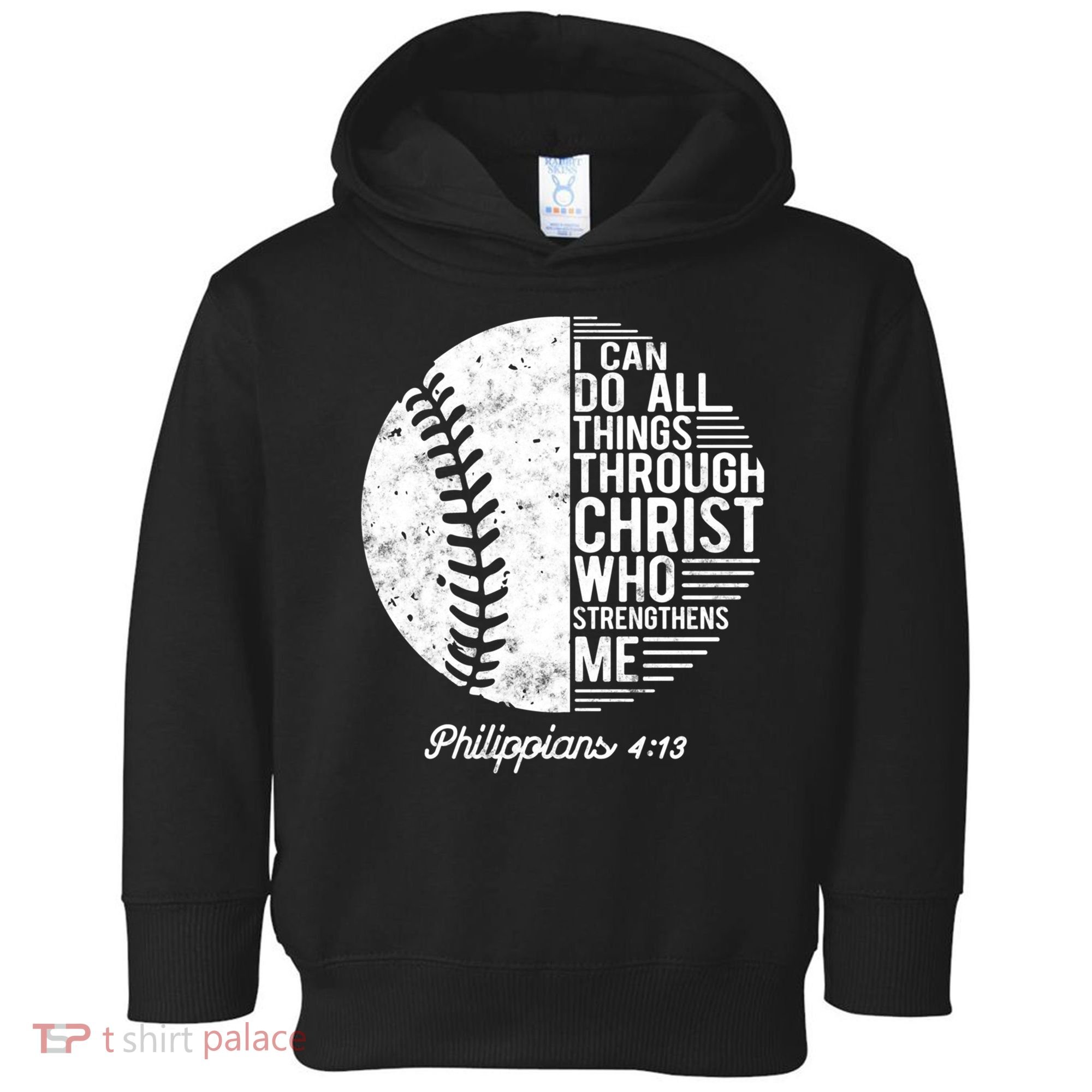 Christian Baseball I Can Do All Things Philippians 4 13 Funny Gift Toddler Hoodie