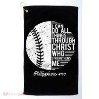 Christian Baseball I Can Do All Things Philippians 4 13 Funny Gift Golf Towel thumb 0