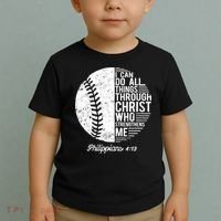 Christian Baseball I Can Do All Things Philippians 4 13 Funny Gift Toddler T-Shirt thumb 2