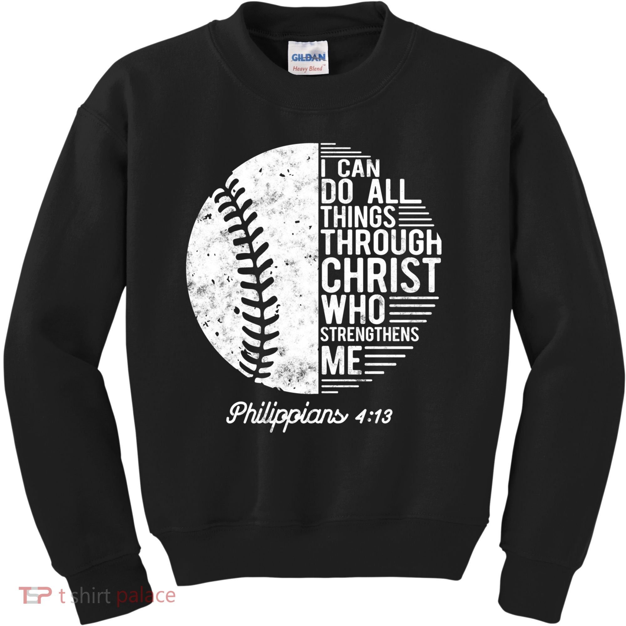 Christian Baseball I Can Do All Things Philippians 4 13 Funny Gift Kids Sweatshirt