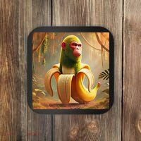 Chimpanzini Bananini - Italian Brainrot Meme Coaster thumb 0