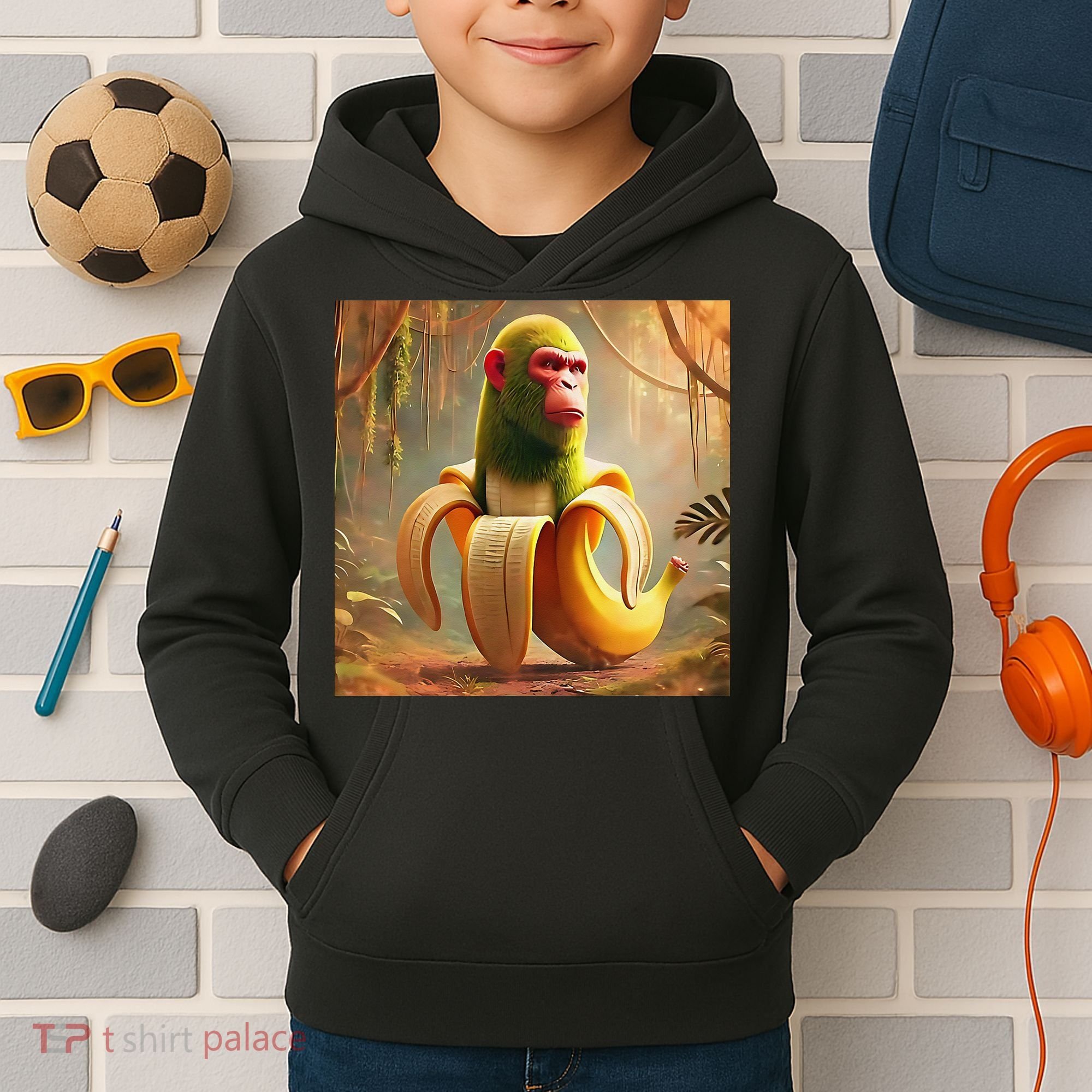 Chimpanzini Bananini - Italian Brainrot Meme Kids Hoodie