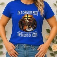 Christian Biker Im That Motorcycle Riding Jesus Freak Faith Gift Women's T-Shirt thumb 2