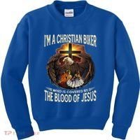 Christian Biker Im That Motorcycle Riding Jesus Freak Faith Gift Kids Sweatshirt thumb 0