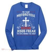 Christian Biker Im That Motorcycle Riding Jesus Freak Faith Long Sleeve Shirt thumb 0