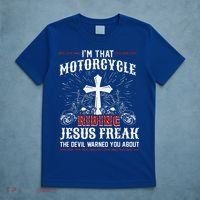Christian Biker Im That Motorcycle Riding Jesus Freak Faith T-Shirt thumb 5