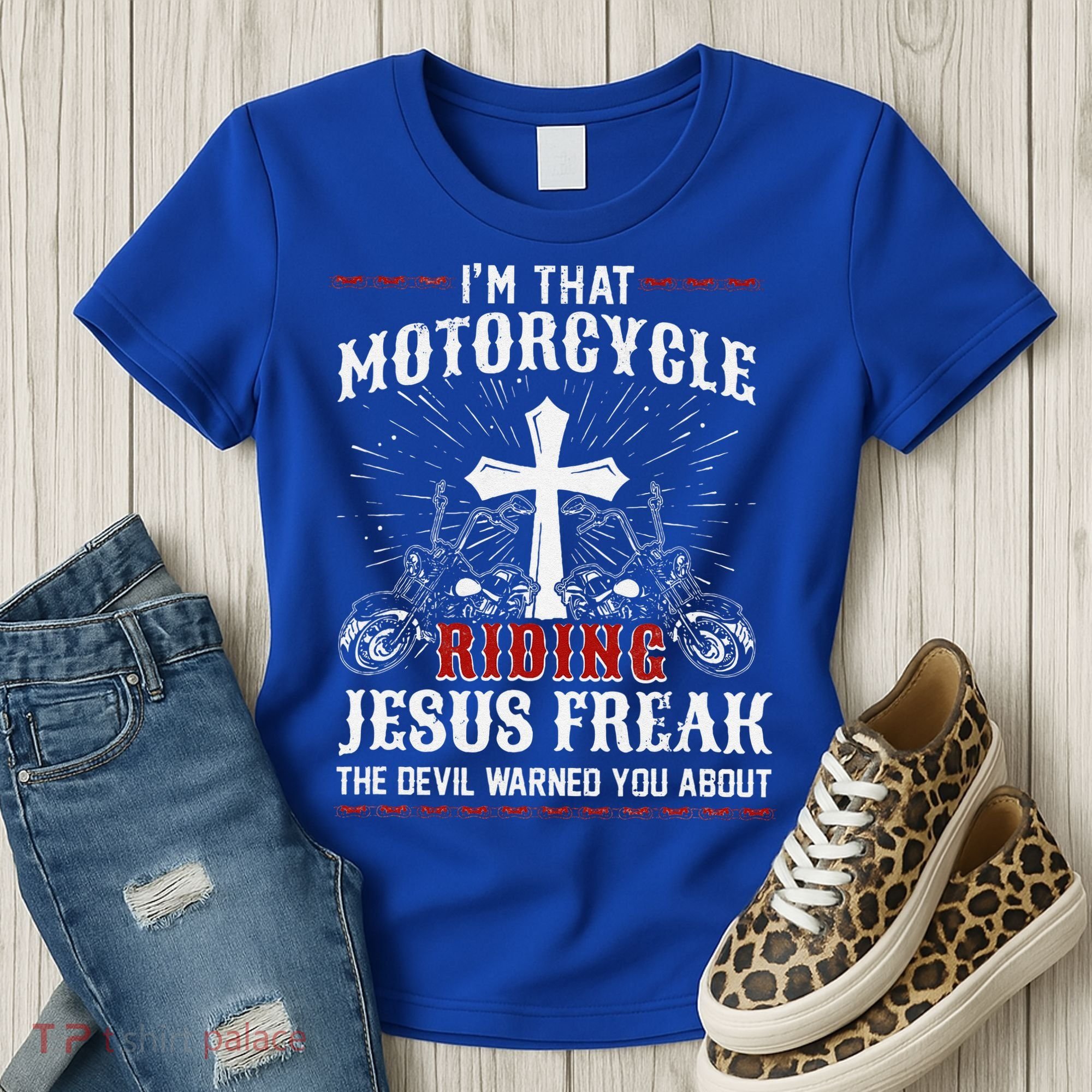 Christian Biker Im That Motorcycle Riding Jesus Freak Faith Women's T-Shirt