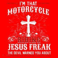 Christian Biker Im That Motorcycle Riding Jesus Freak Faith Santa Hat thumb 1