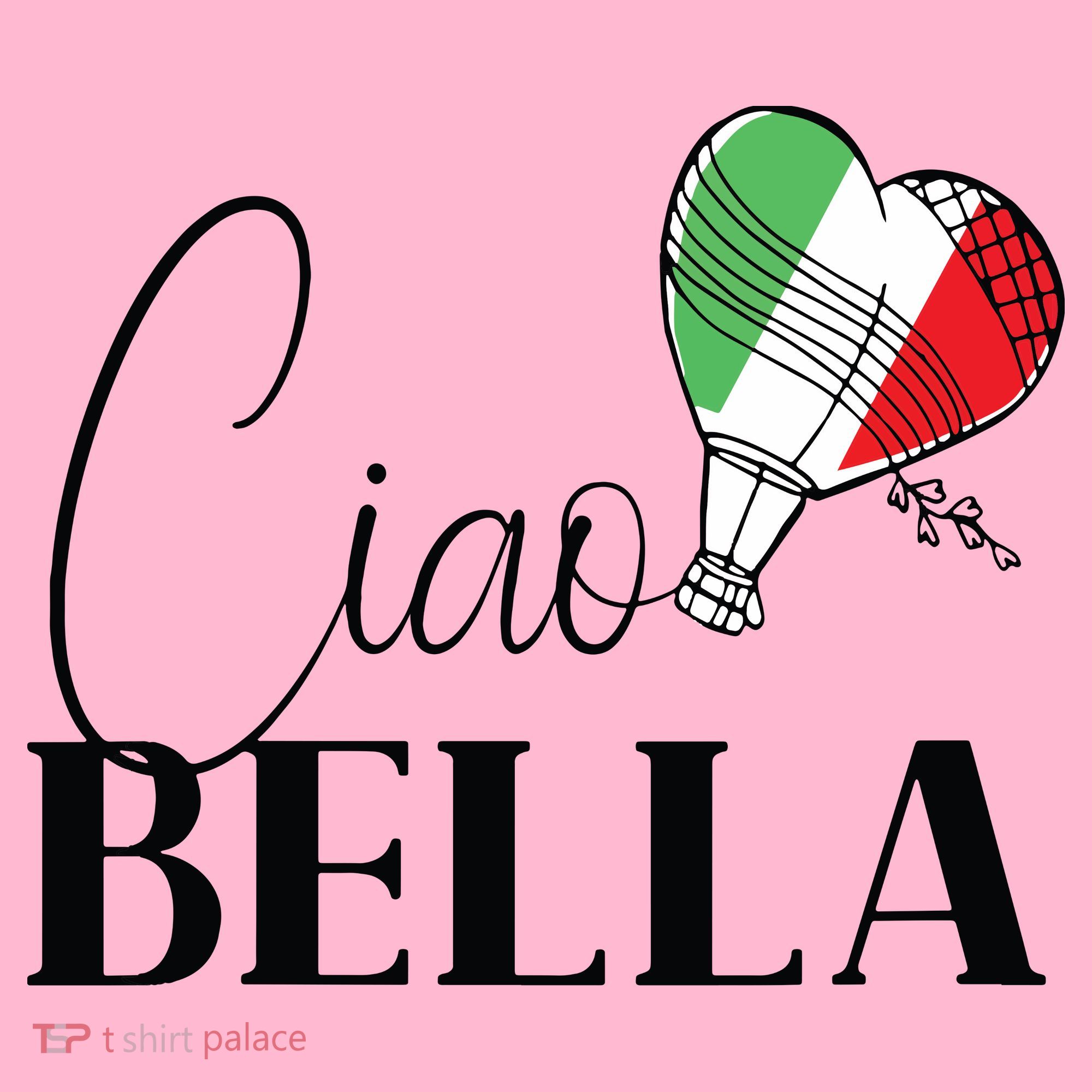 Ciao Bella Italy Graphic With Italian Flag Coaster