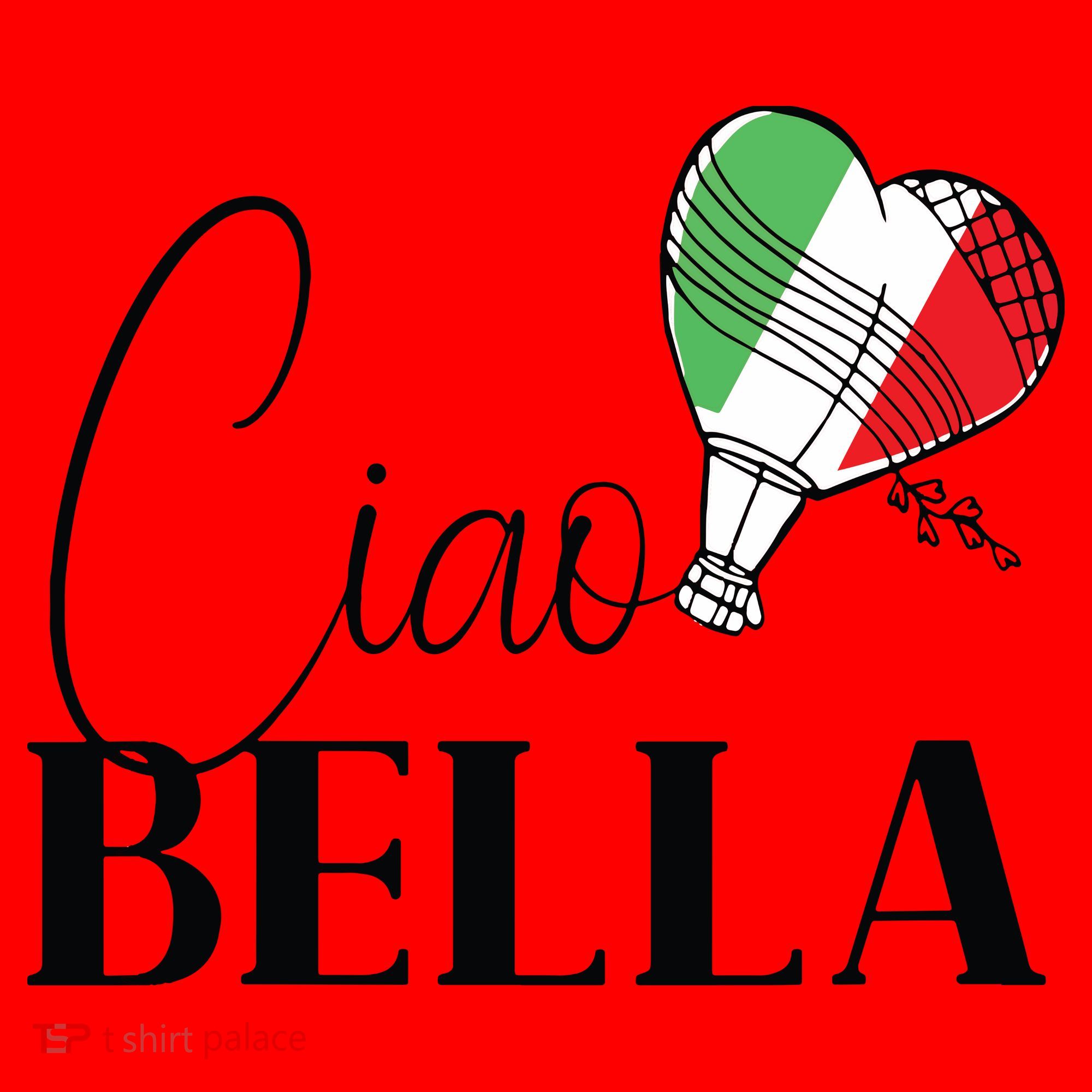 Ciao Bella Italy Graphic With Italian Flag Santa Hat
