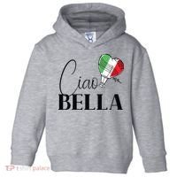 Ciao Bella Italy Graphic With Italian Flag Toddler Hoodie thumb 0