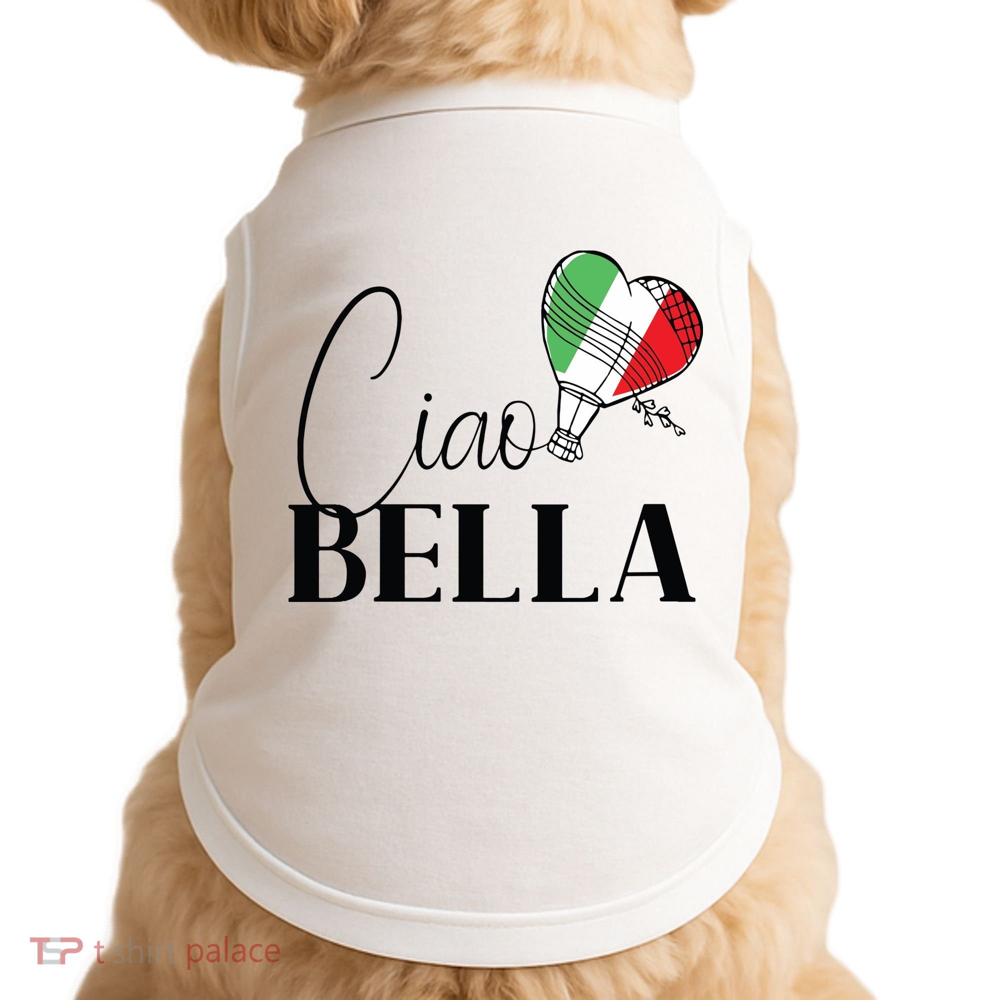 Ciao Bella Italy Graphic With Italian Flag Doggie Tank