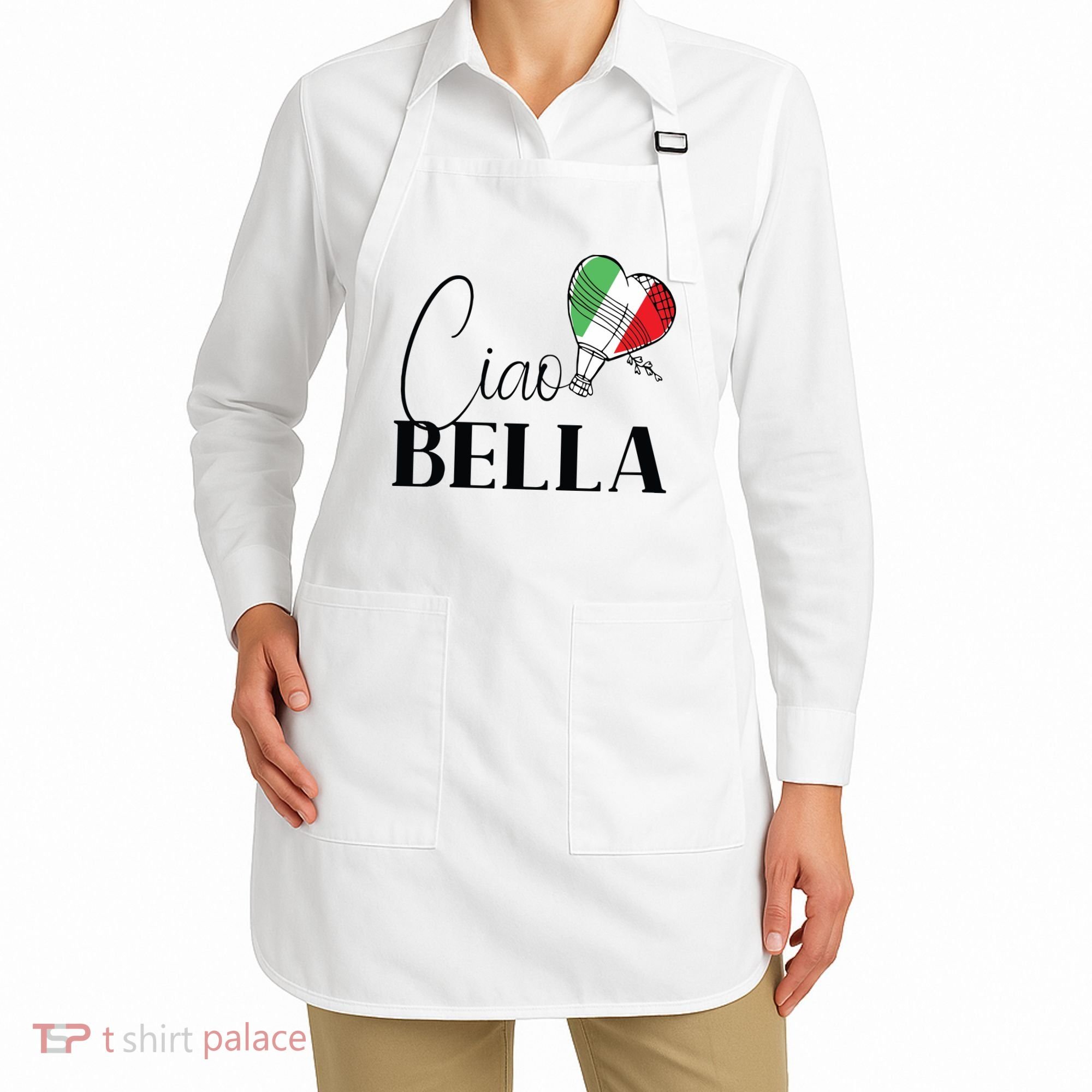 Ciao Bella Italy Graphic With Italian Flag Apron
