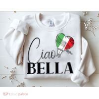 Ciao Bella Italy Graphic With Italian Flag Sweatshirt thumb 2