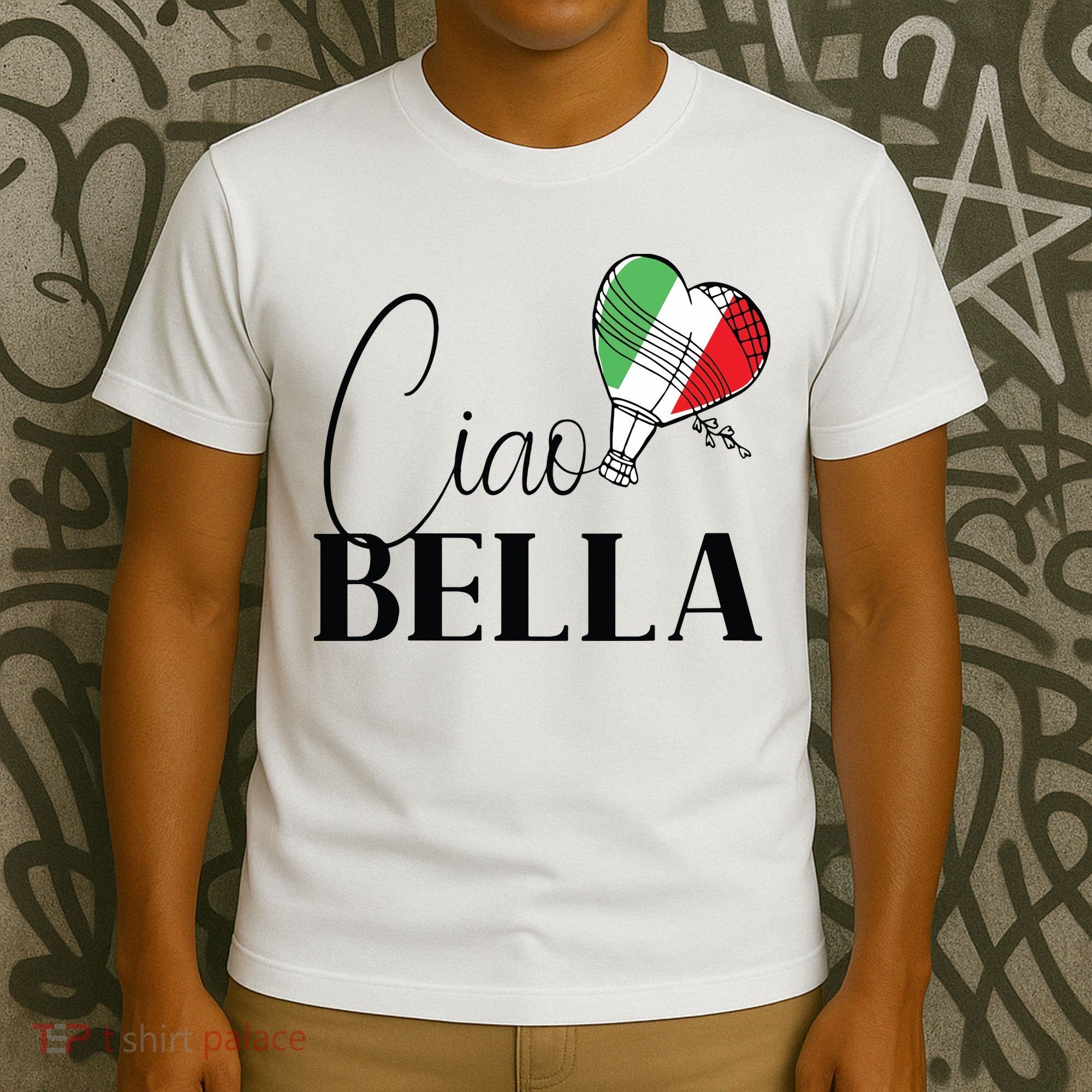Ciao Bella Italy Graphic With Italian Flag T-Shirt