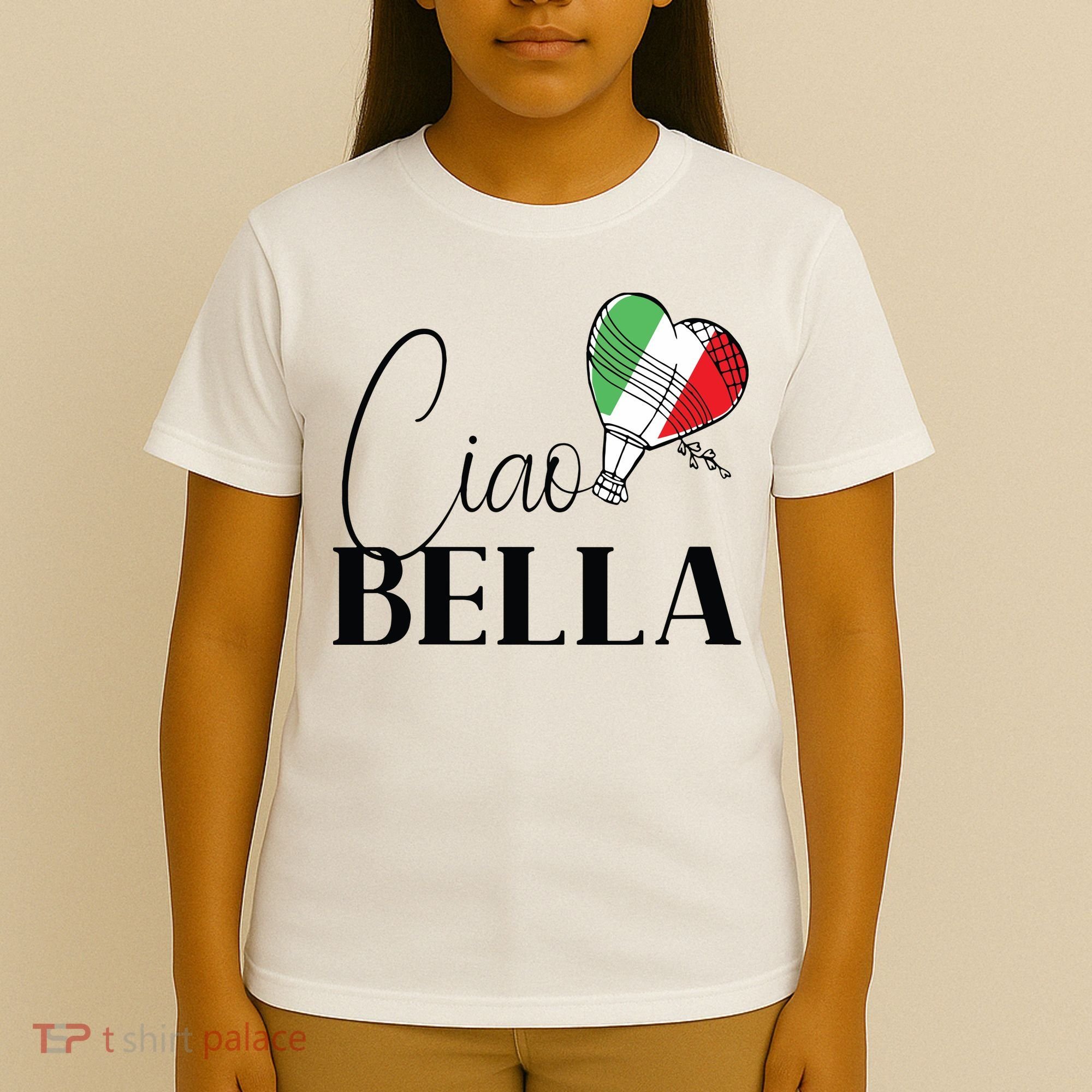 Ciao Bella Italy Graphic With Italian Flag T-Shirt
