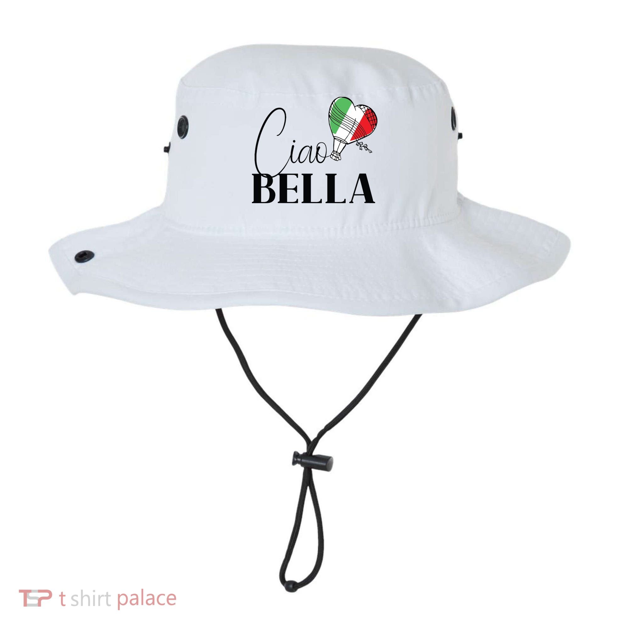 Ciao Bella Italy Graphic With Italian Flag Bucket Hat
