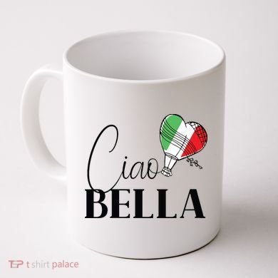 Ciao Bella Italy Graphic With Italian Flag Coffee Mug