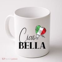 Ciao Bella Italy Graphic With Italian Flag Coffee Mug thumb 0