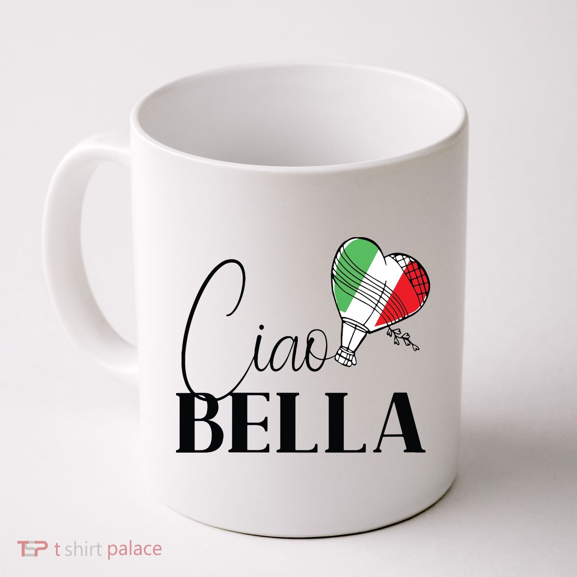Ciao Bella Italy Graphic With Italian Flag Coffee Mug
