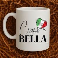 Ciao Bella Italy Graphic With Italian Flag Coffee Mug thumb 2