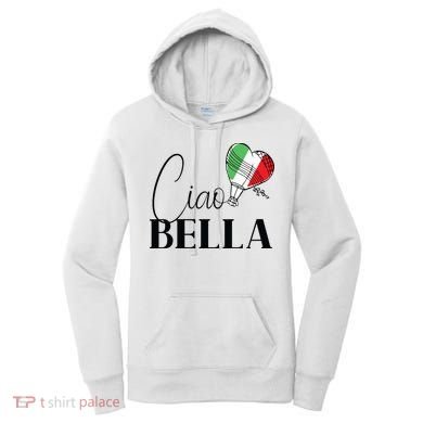 Ciao Bella Italy Graphic With Italian Flag Women's Hoodie