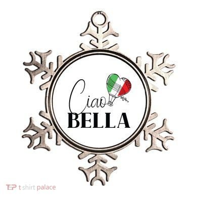 Ciao Bella Italy Graphic With Italian Flag Ornament