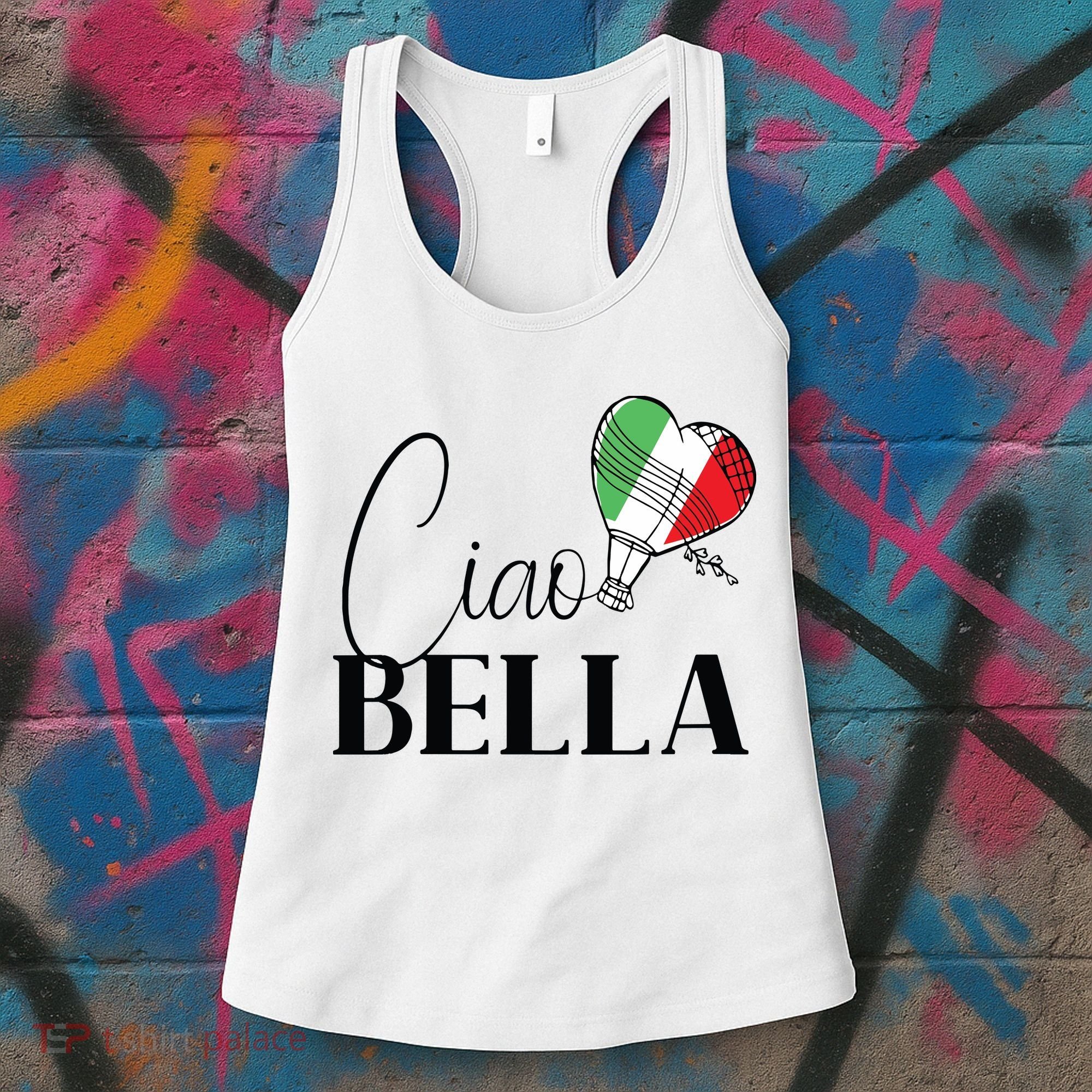Ciao Bella Italy Graphic With Italian Flag Women's Tank Top