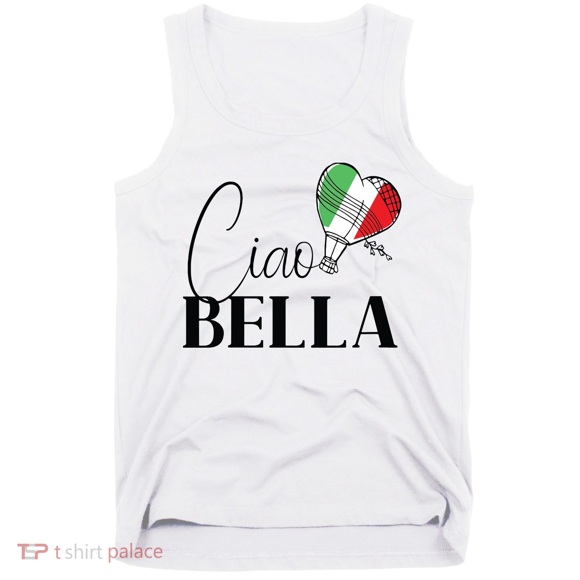 Ciao Bella Italy Graphic With Italian Flag Tank Top