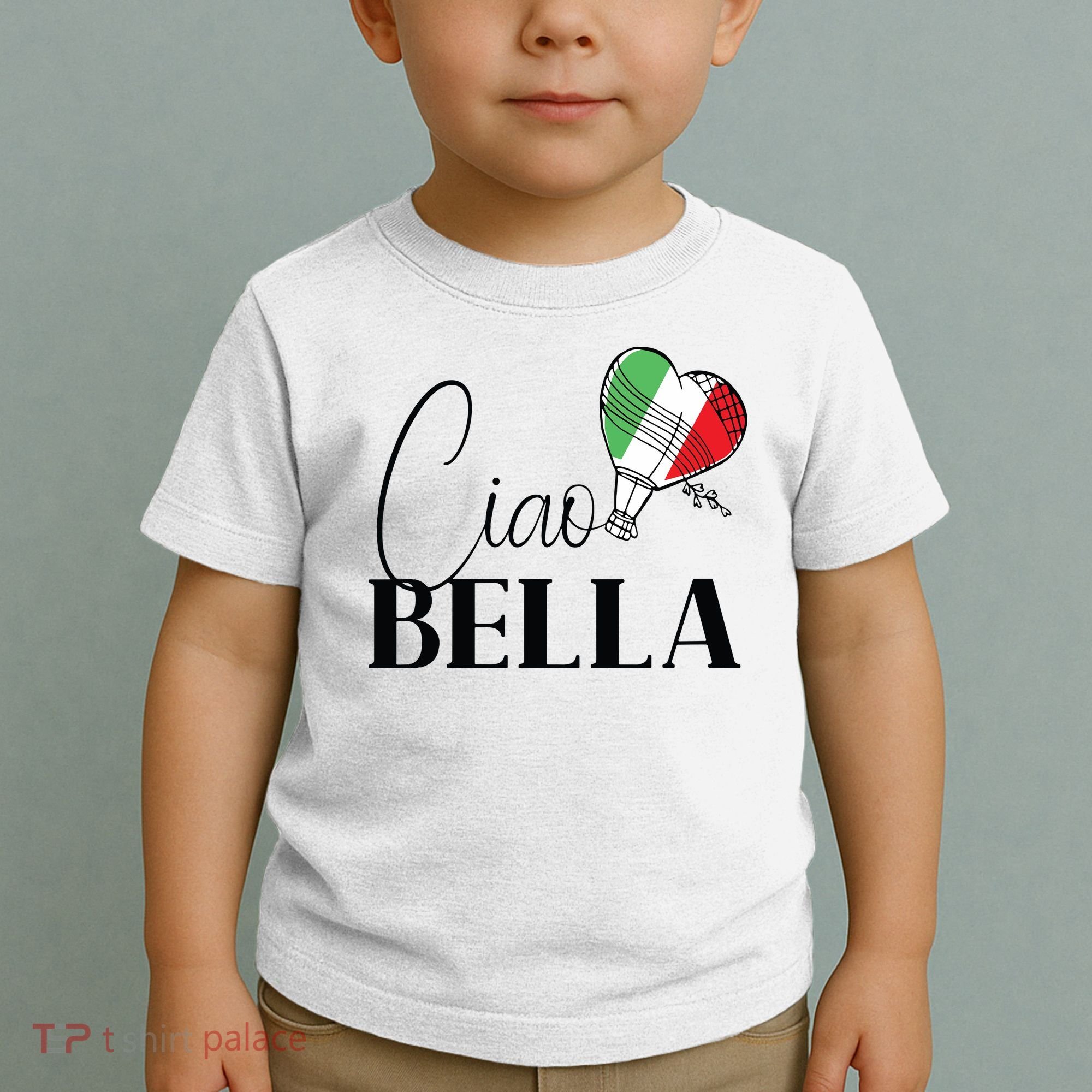 Ciao Bella Italy Graphic With Italian Flag Toddler T-Shirt