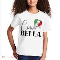 Ciao Bella Italy Graphic With Italian Flag Kids T-Shirt thumb 2