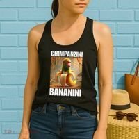 Chimpanzini Bananini - Italian Brainrot Meme Gift Women's Tank Top thumb 2