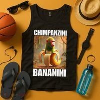 Chimpanzini Bananini - Italian Brainrot Meme Gift Tank Top thumb 4
