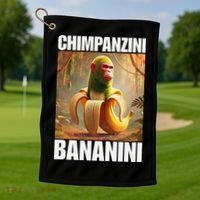 Chimpanzini Bananini - Italian Brainrot Meme Gift Golf Towel thumb 1