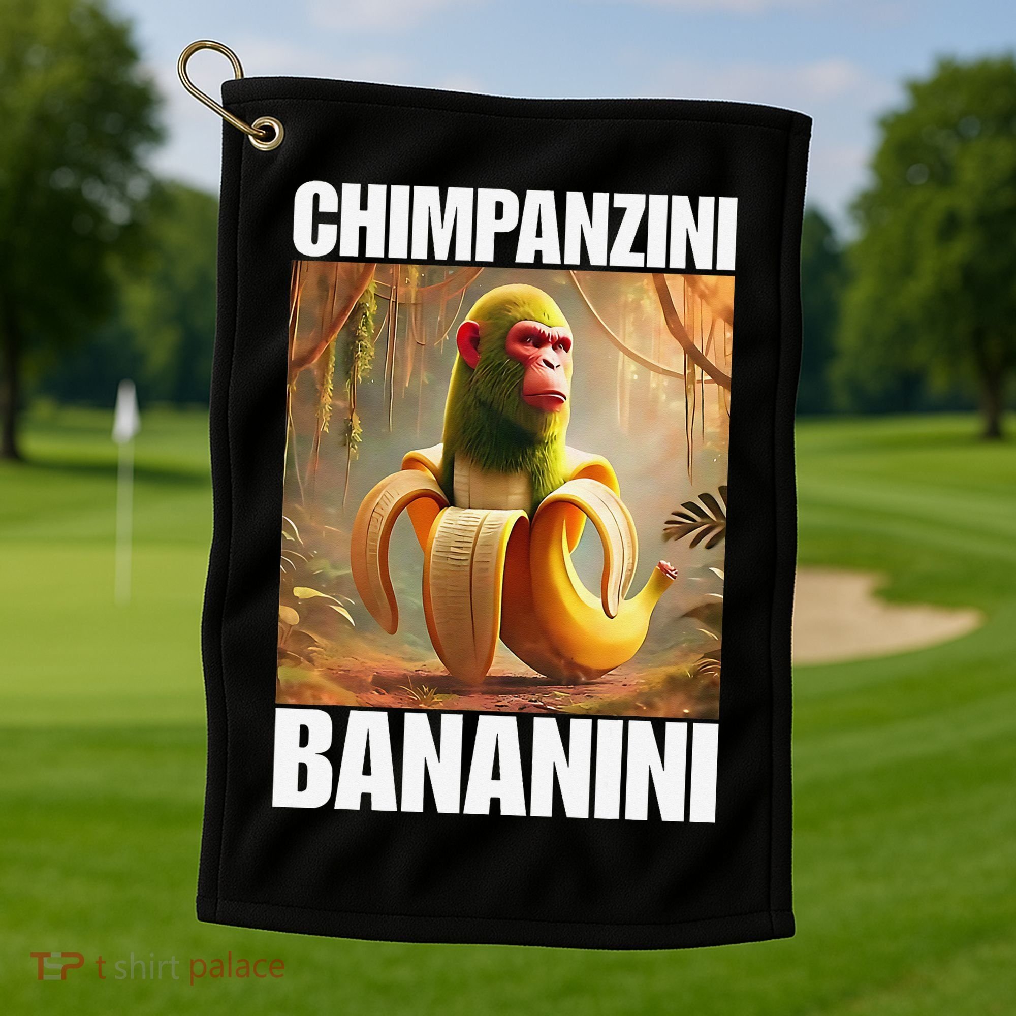 Chimpanzini Bananini - Italian Brainrot Meme Gift Golf Towel