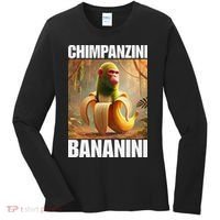 Chimpanzini Bananini - Italian Brainrot Meme Gift Women's Long Sleeve Shirt thumb 0