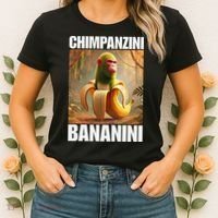 Chimpanzini Bananini - Italian Brainrot Meme Gift Women's T-Shirt thumb 2