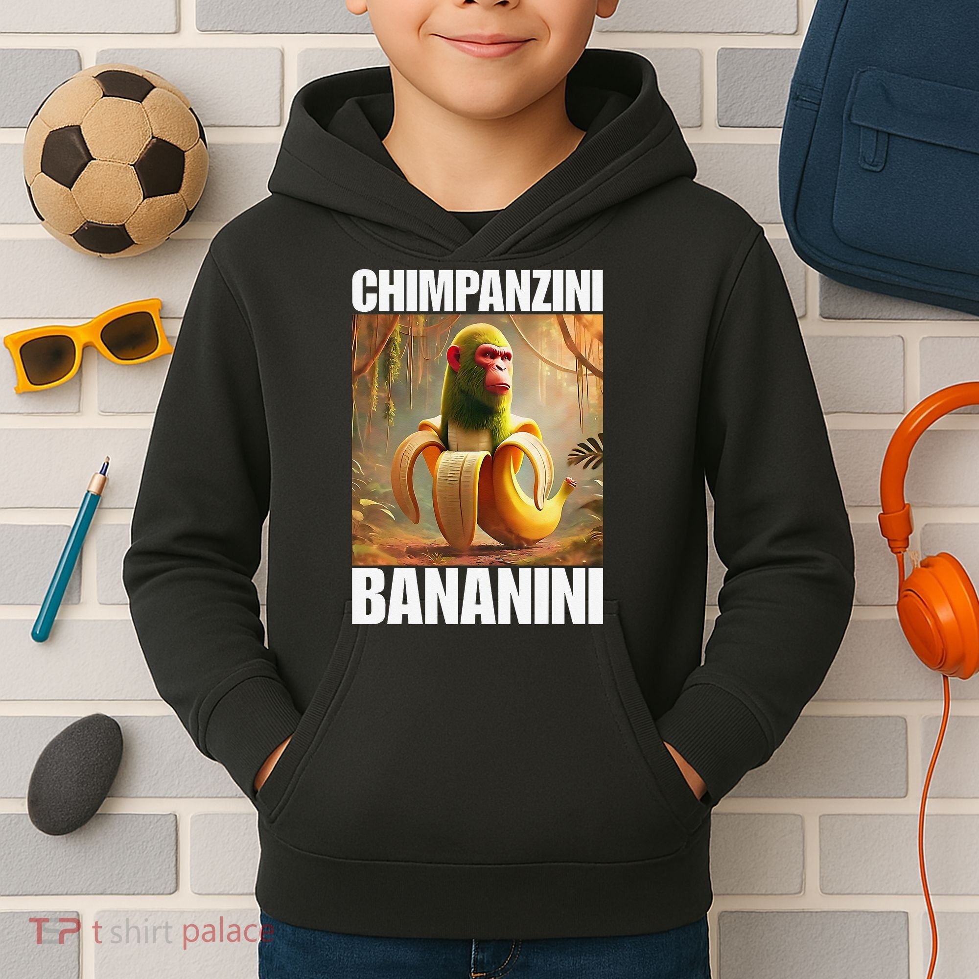 Chimpanzini Bananini - Italian Brainrot Meme Gift Kids Hoodie