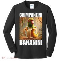 Chimpanzini Bananini - Italian Brainrot Meme Gift Kids Long Sleeve Shirt thumb 0