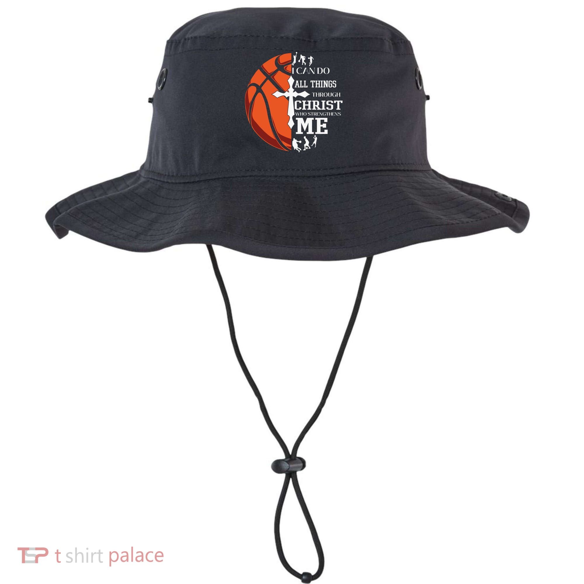 Christian Basketball I Can Do All Things Through Christ Bucket Hat