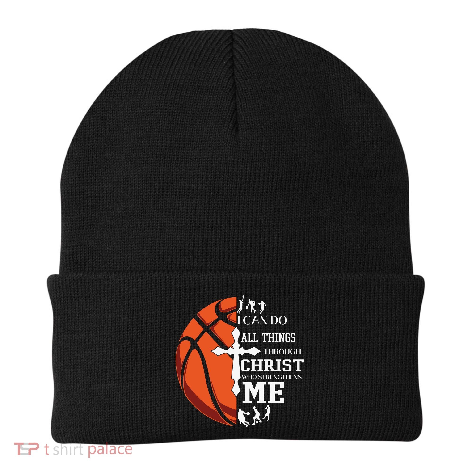 Christian Basketball I Can Do All Things Through Christ Beanie